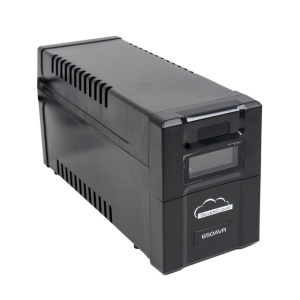 UPS SilverCloud SafePC 650AVR putere 360W ecran LCD software monitorizare PC - Img 4