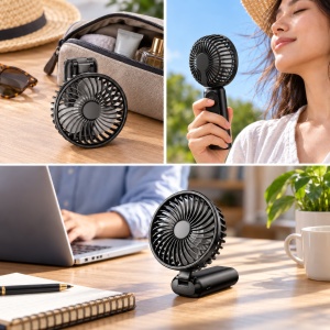 Ventilator de mana portabil PNI FAN10 cu acumulator 5000mAh cu 6 trepte de viteza, pliabil la 180 grade - Img 2