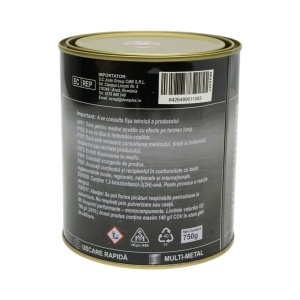 Vopsea email anticoroziva 3 in 1 portocaliu 2107 Amazone 750g pentru metal, direct pe rugina, pe baza de apa Breckner Germany - Img 4