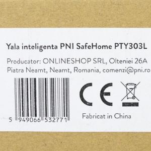 Yala inteligenta PNI SafeHome PTY303L, stanga, acces cu amprenta, cod, card, cheie, pentru maxim 300 utilizatori