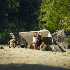 Accesoriu Thule Sun and Wind Tarp - protectie pentru soare și vânt compatibila cu Thule Chariot si Urban Glide, Beige - Img 3