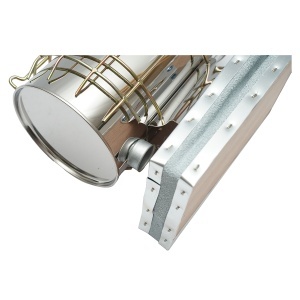 Afumator albine din inox cu cilindru scut termic si burduf din piele 190mm - Img 5