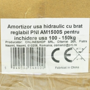 Amortizor usa hidraulic cu brat reglabil PNI AM1500S pentru inchidere usa 100 - 150kg