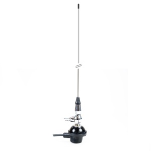 Antena VHF LEMM Europ 1/4 AT28 pentru taxi 144-170 MHz, cu fluture, lungime 58 cm, castig 2dB, 300W, montura fixa, cablu RG58 4m, fabricat in Italia