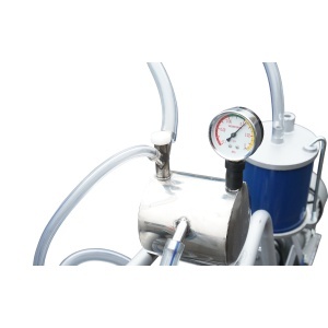 Aparat de muls vaci 1 post 550W, 220V bidon inox 25L, grup de muls cu 4 mansoane, presiune vid 40-50 kPa, pulsatii 64 cpm - Img 7