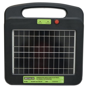 Aparat generator de impulsuri DC 12V/220V, cu panou solar pentru gard electric - Img 3