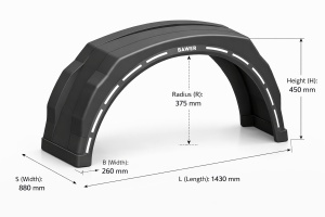 Aparatoare noroi simpla rotunda 880X260X1430 Bawer