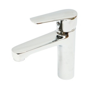 Baterie lavoar baie Premium din cupru, design rotund, monocomanda, crom lucios, furtunuri incluse