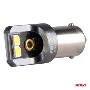 Becuri auto LED T4W BA9S 12V 24V 4x2016 SMD 6000K Amio - Img 3