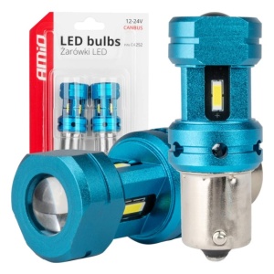 Becuri LED CANBUS BA15S P21W R10W R5W 4SMD 12-24V - Img 4