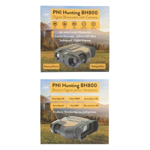 Binoclu digital pentru vanatoare PNI Hunting BH800, zoom digital 8x infrared night vision, functioneaza si noaptea - Img 8
