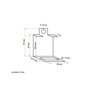 Brida arc simplu 50x8 34x13 - Img 5