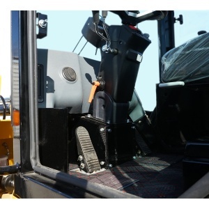 Buldoexcavator articulat compact 1.8T, motor diesel 50CP Euro 3 cu brat excavator, cupa frontala, furci paleti, picon hidraulic THOR - Img 12