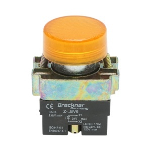 Buton indicator LED galben 24V LAY5 Breckner Germany