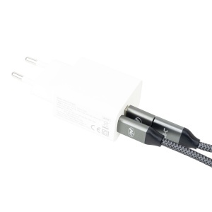 Cablu date si incarcare PNI CD600 USB Type-C la Type-C 60W + adaptor USB Type-C la USB-A, lungime 1m - Img 3