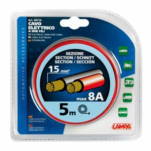 Cablu electric rotund 2X1,5 mm² x 5 m - LAMPA - Img 2