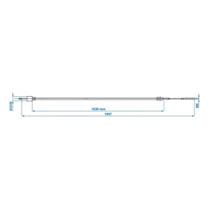 Cablu Frana cu filet 1630/1857mm cup Ø26mm BPW - Img 7