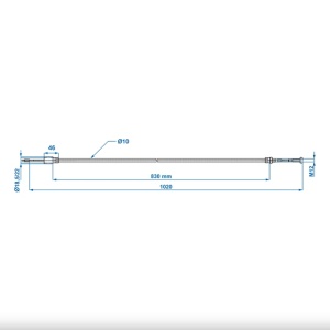 Cablu Frana KNOTT cu filet 830/1020 mm cup Ø22mm - Img 7