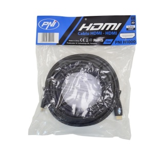 Cablu HDMI PNI H1000 High-Speed 1.4V, plug-plug, Ethernet, gold-plated, 10m - Img 3