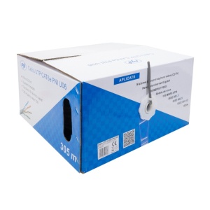 Cablu UTP CAT6 PNI U06 cu 4 perechi de fire torsadate 0.50 mm CCA, pentru internet si sisteme de supraveghere, rola 305m - Img 7
