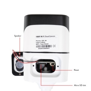 Camera supraveghere video PNI IP649 cu IP, 2MP 1080P, WiFi, slot card micro SD, compatibila cu aplicatia Tuya Smart - Img 2