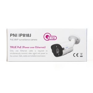 Camera supraveghere video PNI IP818J, POE, bullet 8MP, black light, lentila 2.8mm, pentru exterior, alb - Img 6