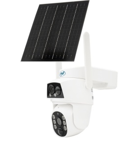 Camera supraveghere video PNI IP894 4G PTZ, dual lens 2MP + 2MP, panou solar 5.5W, acumulator bloc 8000mAh