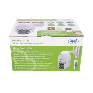 Camera supraveghere video wireless PNI IP230TLR 1080P cu PTZ H264+ suporta microSD 128GB, Night Vision, aplicatia Tuya, P2P, Android, iOS, pentru interior si exterior, rotire dupa miscare, alarma la m - Img 8