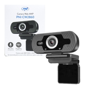 Camera Web PNI CW2860 Full HD 4MP, USB, Clip-on, Microfon incorporat, Conectare PC/Laptop, @30fps, Corectie automata de culoare - Img 3