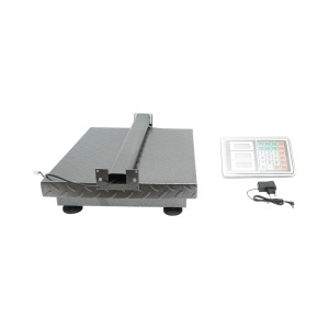 Cantar electronic de podea 350kg tip platforma 500x400mm cu brat pliabil, afisaj LCD Breckner Germany - Img 2