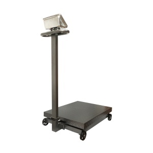 Cantar electronic de podea tip platforma 1500 kg cu roti si brat pliabil Breckner Germany - Img 3