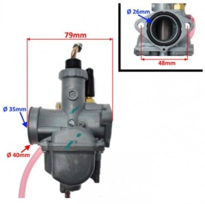 Carburator Enduro LiFan 125/150cc (cablu soc inclus) - Img 3