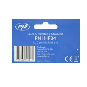 Casca cu microfon si tub acustic PNI HF34 cu 2 pini mufa PNI-M pentru PNI HP 62 - Img 5