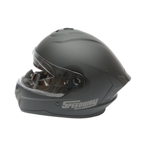 Casca moto integrala neagra cu viziera transparenta, marimea L Grit - Img 3