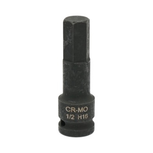 Cheie tubulara de impact bit hexagonal H16, 78mm, patrat 1/2 inch Cr-Mo Breckner Germany