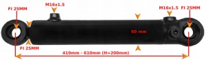 Cilindru hidraulic universal 410-610mm - Img 2