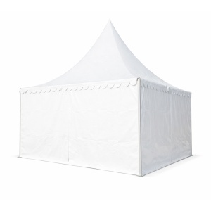 Cort evenimente pavilion tip pagoda 6x6m, alb impermeabil UV, acoperis PVC 950g/m2, cadru aluminiu 64x64x3mm - Img 15