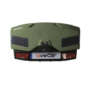 Cutie portbagaj pe carligul de remorcare TowBox Evo, Verde - Img 2