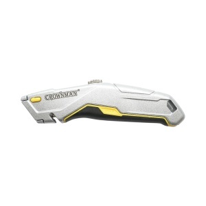 Cutit cutter profesional cu lama otel 19mm SK5 retractabila, corp aluminiu Heavy Duty Crownman - Img 2