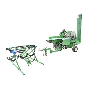 Despicator lemne 16T, motor benzina 15CP cu banda rulanta si conveier 525 Kg
