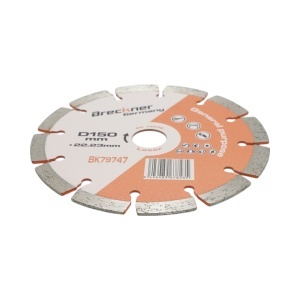 Disc diamantat segmentat 150x22.23mm, segment 10mm pentru caramida, beton, zidarie, boltari, piatra Breckner Germany - Img 3