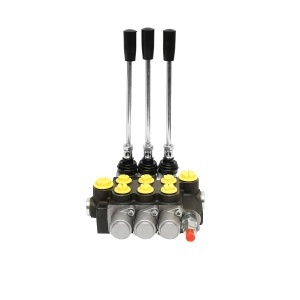 Distribuitor hidraulic cu 3 manete debit 40L/min cu levier si reductie incluse -15 /+80 Breckner Germany - Img 3