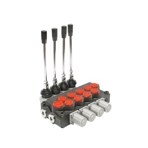 Distribuitor hidraulic cu 4 manete supapa de siguranta SD11 debit 80L/min levier si reductie -15 /+80 Breckner Germany - Img 5