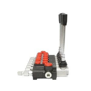 Distribuitor hidraulic cu 6 manete debit 40L/min cu levier si reductie incluse -15 /+80 Breckner Germany - Img 2