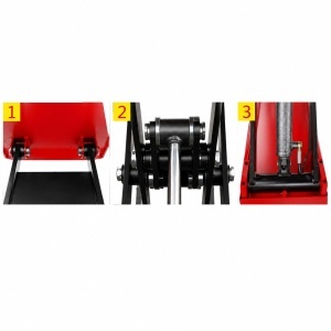 Elevator auto mobil tip foarfeca 220V, 2.2kW, capacitate ridicare 3500kg, deblocare pneumatica, inaltime ridicare 110-1050mm - Img 3