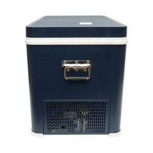 Frigider auto 45L cu compresor 12V-24V-220V, 45W, afisaj LCD, zona dubla de racire, albastru 616x386x451mm - Img 5