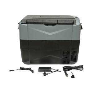 Frigider auto 45L cu compresor 12V-24V-220V, 60W, afisaj LCD, zona dubla de racire, USB 630x390x490mm - Img 2