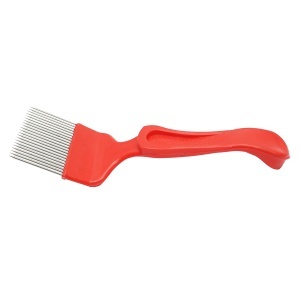 Furculita apicola pentru descapacit cu dinti indoiti din inox cu maner plastic 210mm - Img 2