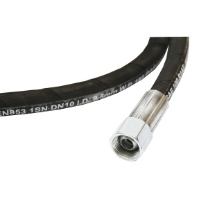 Furtun presiune 2SN DN10 sertizat cu capete fixate hidraulic L= 1800mm (Reductie M20X20) - Img 4