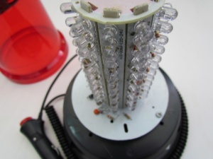 Girofar cu magnet 120 LED Rosu 12V - Img 2